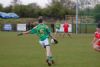 Dermot sends the ball in