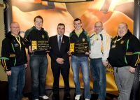 The Creggan delegates accept the awards